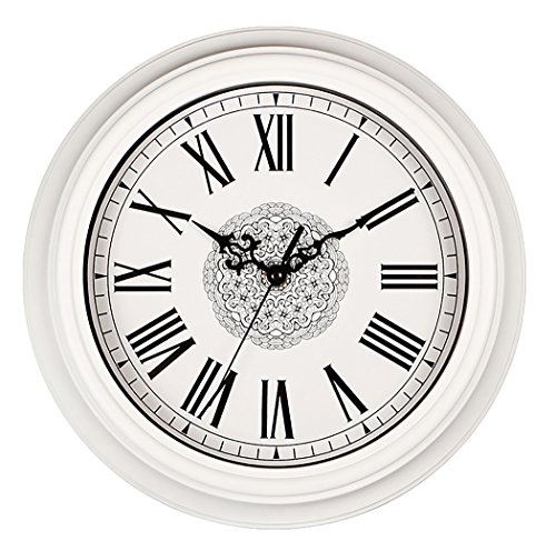 Bien-Zs Silent Non-ticking Round Wall Clocks 12 Inch Decorative Battery Operated Roman Numeral Wall Clock for Home Kitchen Living Room White - Thumbnail 7