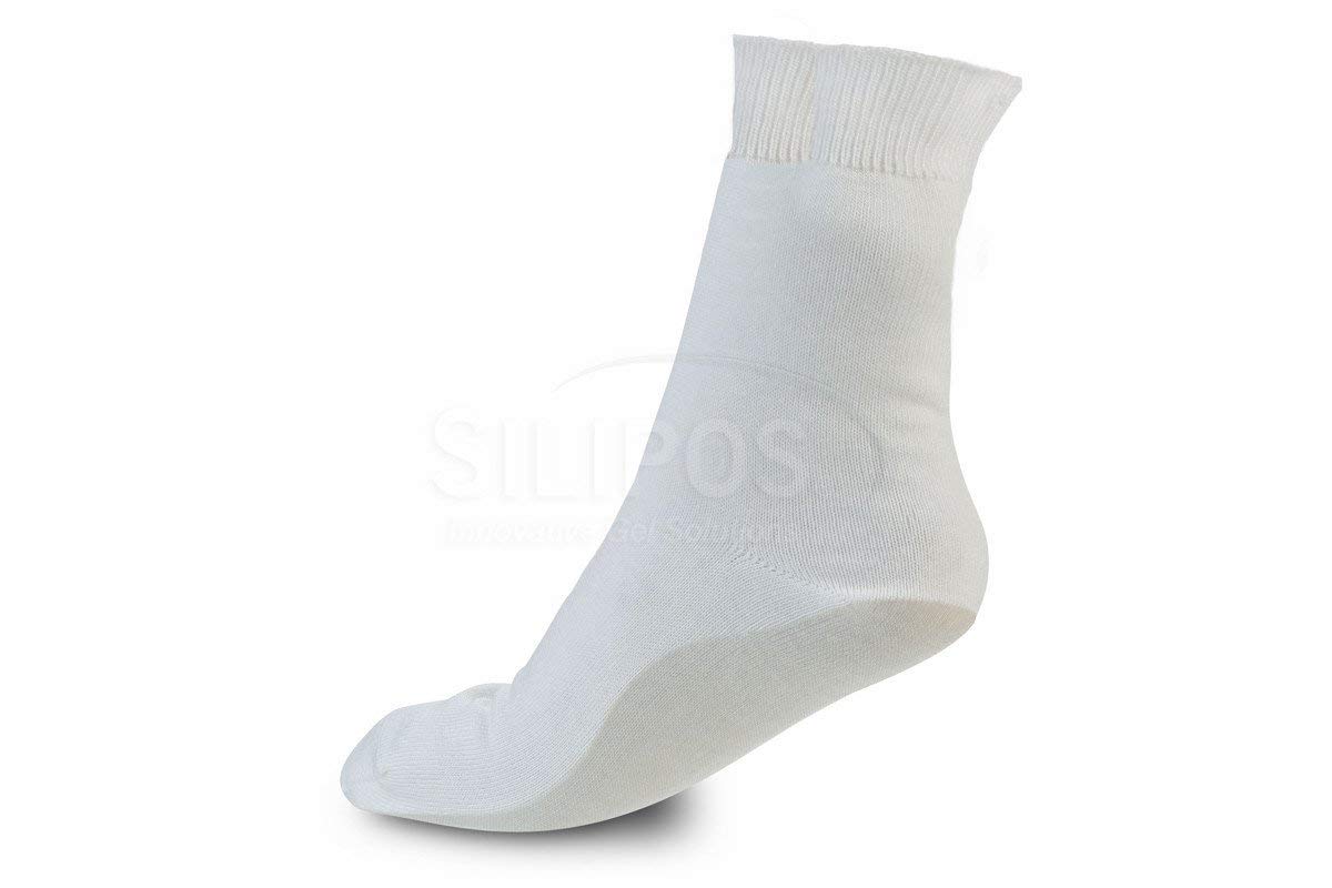 Silipos 1701 Arthritic/Diabetic Gel Socks White, 79, Compression