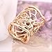 MonkeyJack 2pcs Women's Vintage Hollow Rose Pattern Scarf Ring Buckle Clip (Silver)