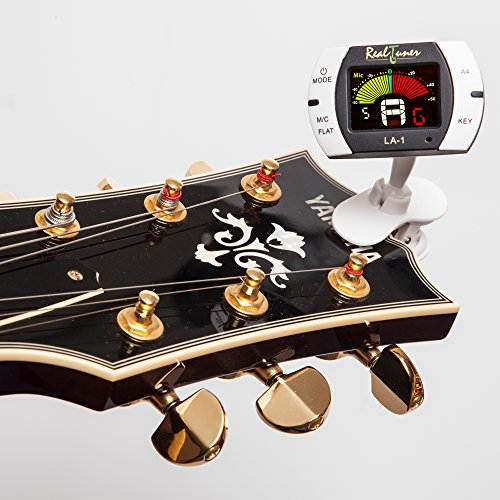image for Groovy Center Guitar Tuner - Chromatic Clip-on Tuner for Guitar, Bass,