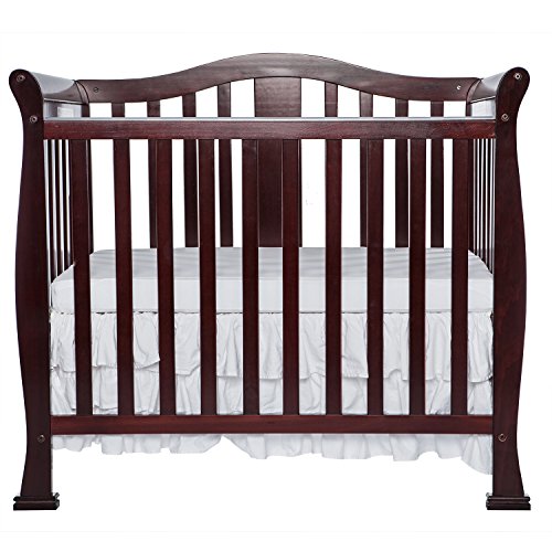 Dream On Me Addison 4 in 1 Convertible Mini Crib, Cherry