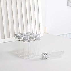 100pcs Clear Plastic Bottle With Aluminium Screw
