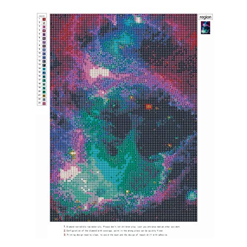 Norbi Diamond Painting Galaxy, DIY 5D Diamond Painting by Number Kits Crystal Rhinestone Diamond Embroidery Paintings Pictures Wall Art Decor Home Wall Decor for Kids Adult Beginners - Thumbnail 2