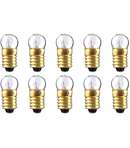 CEC Industries #46 Miniature Bulbs - 6.3V, 1.575W, E10 Base, T-3.25 Shape (Pack Of 10)