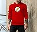 Mens Red The Flash Logo Pullover Hoodie (Red Flash Hoodie, S)