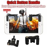 Mobile Game Controller, Sacow Phone Mobile Gaming Trigger Fire Button Handle for L1R1 Shooter Controller PUBG(Left+Right)