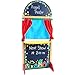 Constructive Playthings Kid-Sized Hardwood Puppet Theater, Includes Chalkboard, Curtain and Backdrop, Durable Constructive, Perform with Toddler Toys or Puppets, All Ages