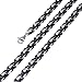 Mecoo Mens Cross Necklace 316L Stainless Steel Silver Black Crucifix Pendant with 22inch Byzantine Chain