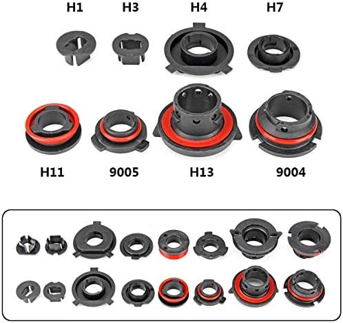 Sammiler - 1Pair Car LED Headlight Light Lamp Bulb Adapter Holder Base Sockets Retainer For H1 H3 H4 H7 H11 H13 9004 9005 9006 9007 880