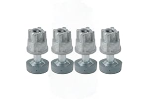 TrueCraftware- Set of 4 Foot and 3/8"-16 Threaded Insert Wire Shelving Unit Post Leveler - Leveler for Metal Storage Shelves Wire Shelving Rack for Precise Height Adjustments Kitchen Storage