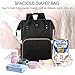 Iduola Diaper Bag - Diaper Bag Backpack Back Pack Large Capacity Waterproof Portable Maternity Baby Nappy Bag, Unisex & Stylish (Black)