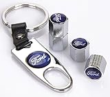 ZKHXFS zinc Alloy tire Valve Cap Keychain Apply to for Ford