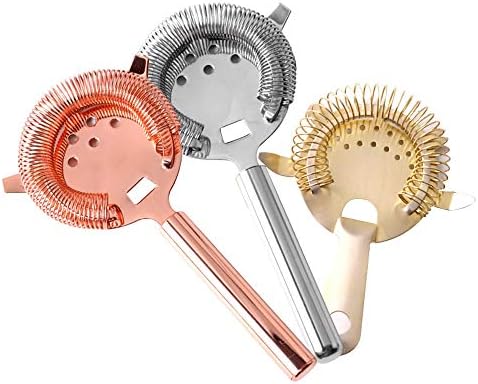 Uoging Ice Shaker Colander Accessories Filter Bartender Home Kitchen Mixed Drink Bar Strainer Cocktail Tool Friendly Stainless Steel