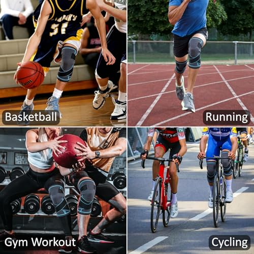 NTRH Knee Brace for Arthritis ACL and Meniscus Tear Adjustable Knee Sleeves for Sports Knee Support for Men and Women