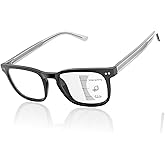 DEHOTRE Progressive Multifocus Reading Glasses for Men No Line Bifocal Transition Readers with Metal Core Wire