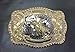 Belt Buckle Bull Riding Western Bull Rider Rodeo (Gold And Silver 2nd Design)