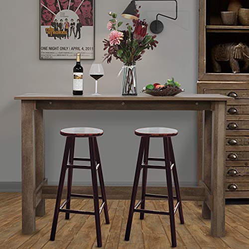 Rustic Counter Farmhouse Height Dining Table Solid Desk Wooden