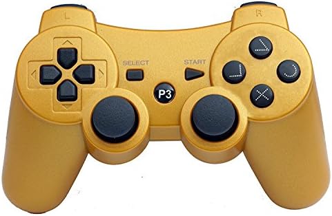 PS3 Wireless Remote Controller Gamepad for use Compatible with Playstation 3 PS3 (Gold)
