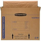 Bankers Box SmoothMove TV/Picture/Mirror Moving Box, Medium, 37 x 4 x 27 Inches, 4 Pack (7711201)