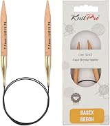 KnitPro Basix Beech Fixed Circular Needles 32" 80cm 7.00mm