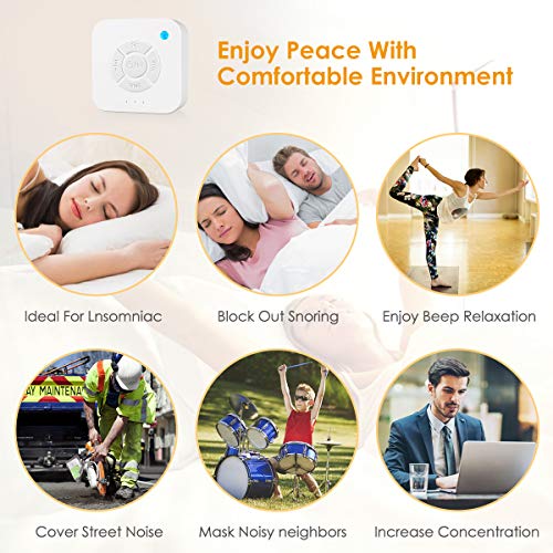 White Noise Machine, 2019 Upgraded Sleep Relax Sound Machine with 8 Soothing Nature Sounds and Sleep Timer