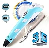 Kuman 3D Printing Pen With LCD Screen for 3D Doodler Drawing Printer Pen, 3 x 1.75mm ABS Filament Included 100B (Newest Version 3D Printing Pen With LCD)