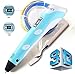 Kuman 3D Printing Pen With LCD Screen for 3D Doodler Drawing Printer Pen, 3 x 1.75mm ABS Filament Included 100B
