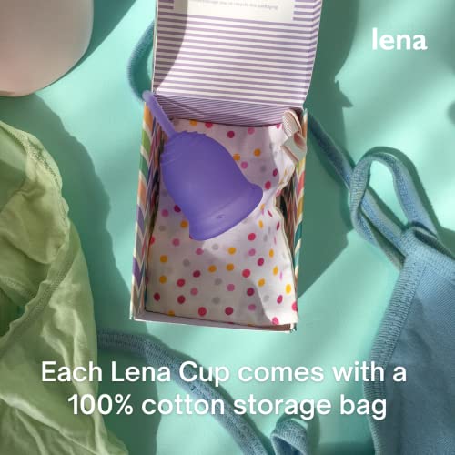 Lena Sensitive Menstrual Cup USA Made Soft Feminine Care 12h Wear Tampon, Pad, and