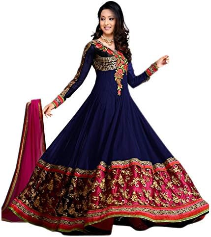 VKARANWomen's Georgette Dress Material