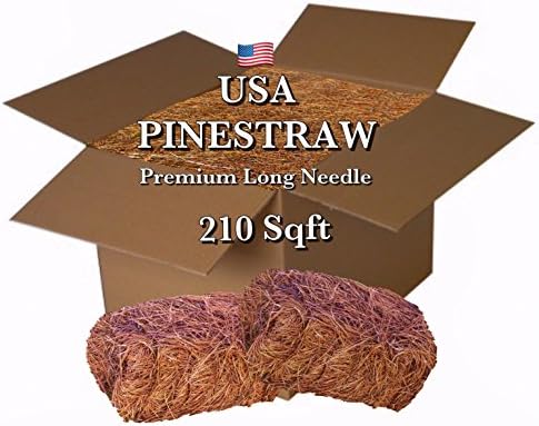Pine Straw Mulch - 14 Inch Long Pine Needles - Covers 210 Sqft.
