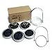 Homeleo 5-Pack Warm White Solar Mason Jar Lid Insert w/ Stainless Steel Hangers, Solar Powered LED Mason Jars Light Up Lid Set(Jars NOT Included)