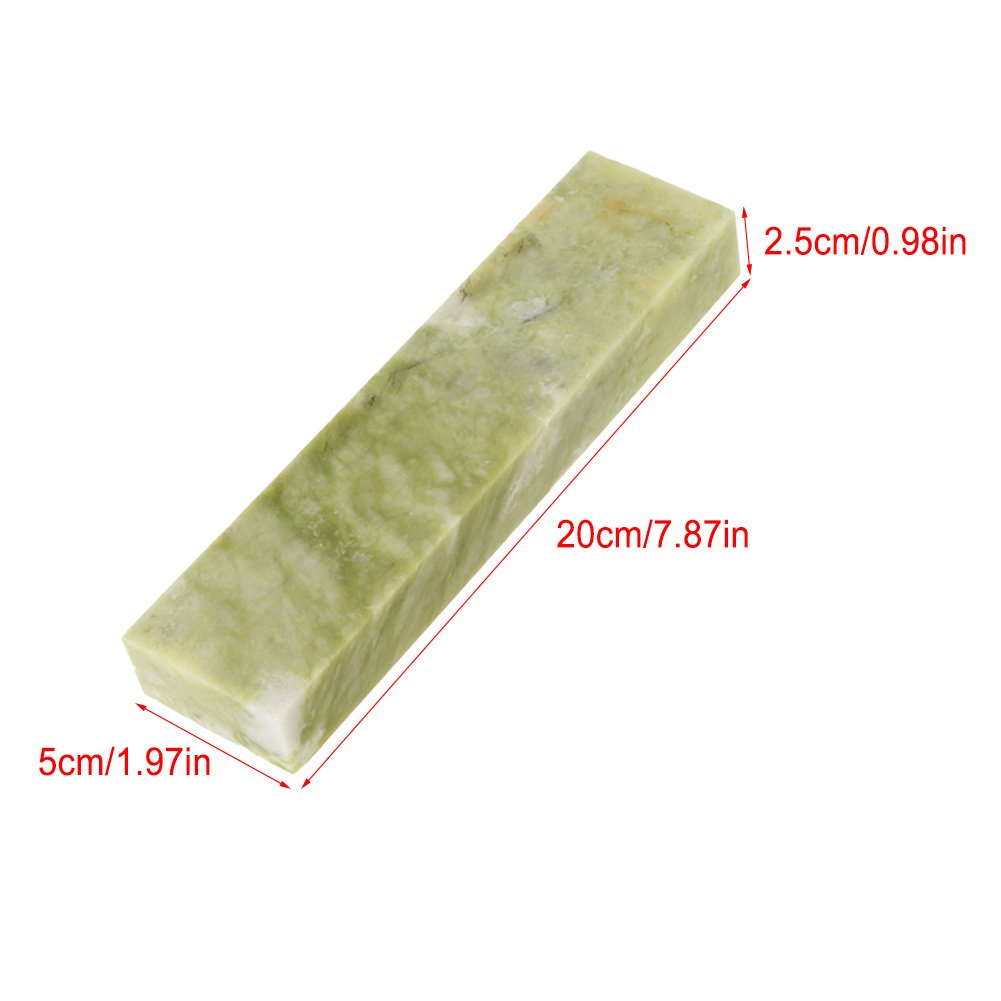 Hilitand Knife Sharpener, Natural green jade 10000 Grit Fine Whetstone with Draining Base - Image 3