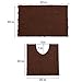 LuxUrux Bathroom Rugs Sets 2 Piece: Quick Dry, Soft Plush Anti-Slip, Super Absorbent. Includes Rectangular (31x20 inches) & U-Shaped Toilet Mat (20x20 inches) | Brown