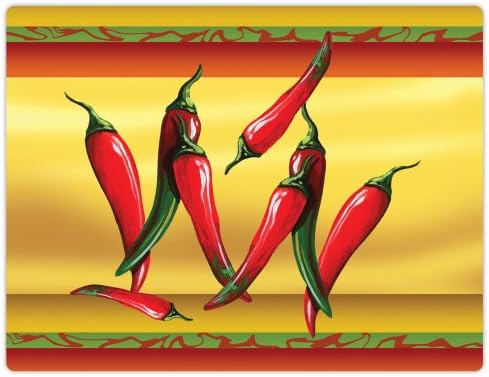Conimar 11-1/2-Inch by 15-Inch Flexible Cutting Mats, Hot Peppers Design 75224, Set of 2