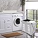 Chrislley X-Frame Double Laundry Basket 2 Section Oxford Dirty Laundry Hamper Sorter Waterproof with Handles（Beige
