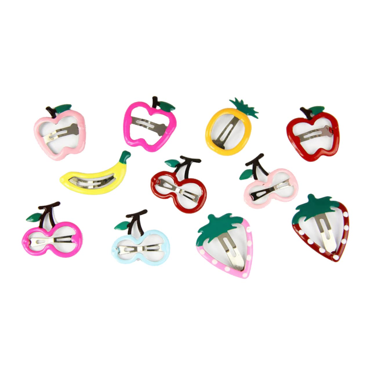 Mikinona 30pcs Womens Hair Accessories Fruit Hair Clips for Girls Kids Hair Clips Girls Metal for Women Fruit Printed Womens Watermelon Modeling A15