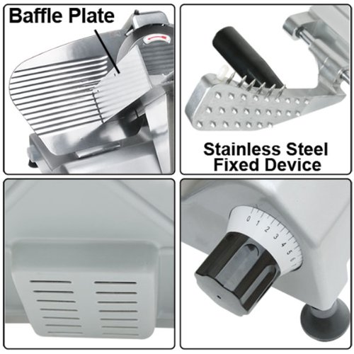 Professional Food Slicer: Electric Butcher Equipment with 12 Inch Blade - Thumbnail 4