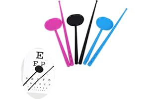 DeaHea 3 Set Eye Occluder with Hand Pointer Handheld Occluders Cover Tool Kit for Eye Exams Test Snellen Eye Chart Wall Charts Ophthalmic Examination Ophthalmologists Orthoptists Optometrists