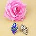 Bestpriceam Fashion Women Lady Rhinestone Crystal Drop Alloy Ear Studs Earrings (Blue)