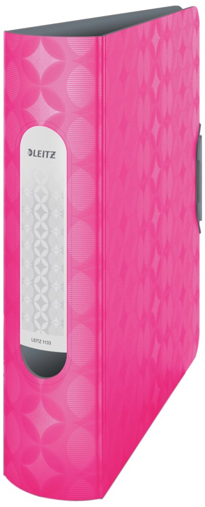 Leitz Lever Arch File, Retro Chic Range, 8 cm Width, 11330063 - A4, Fuchsia