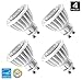 Hyperikon GU10 LED Track Light Bulb 7W (50W equivalent), Dimmable MR16 400 lumen, 2700K (Warm White), CRI 90+, 120 Volt, 40° Beam Angle, UL-listed and ENERGY STAR Qualified - (Pack of 4)