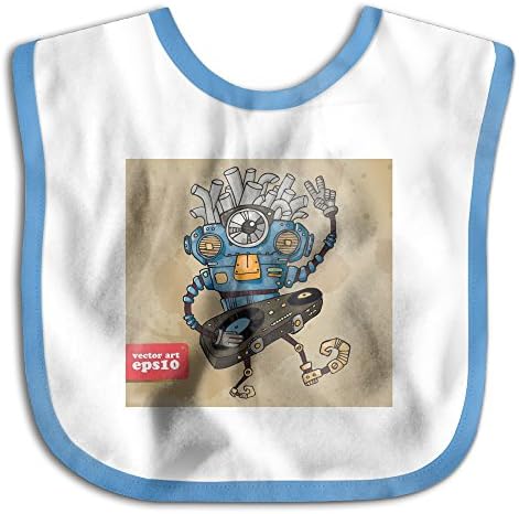 MGDBB Children To Slobber Cool DJ Music Robot Drool Bibs