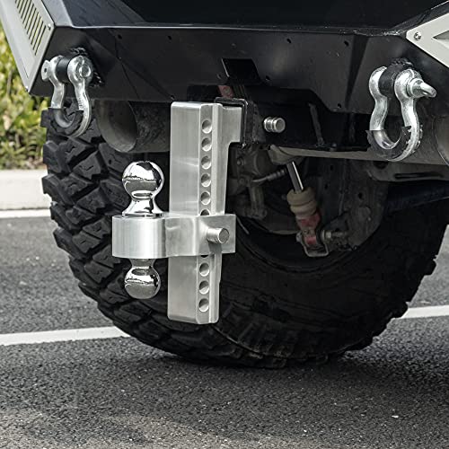 YITAMOTOR Adjustable Trailer Hitch, Fits 2Inch Receiver, 10Inch Drop
