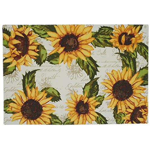 Design Imports Rustic Sunflowers Table Linens, 13-Inch by 19-Inch
Placemat, Rustic Sunflowers Printed