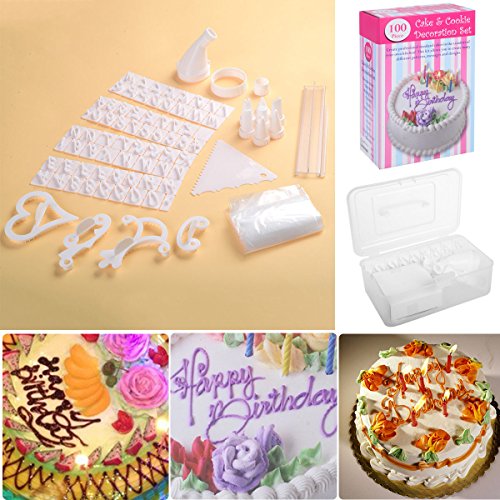 Costzon 100 Piece Set Birthday Wedding Cake Cupcake Cookie
