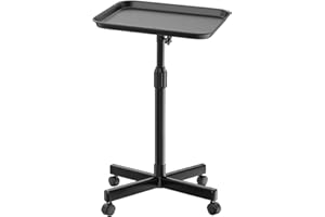 SFANSPA Salon Tray on Wheels,Premium Aluminum Rolling Tray with Adjustable Height,Salon Trolley Hairdresser Cart Suitable for