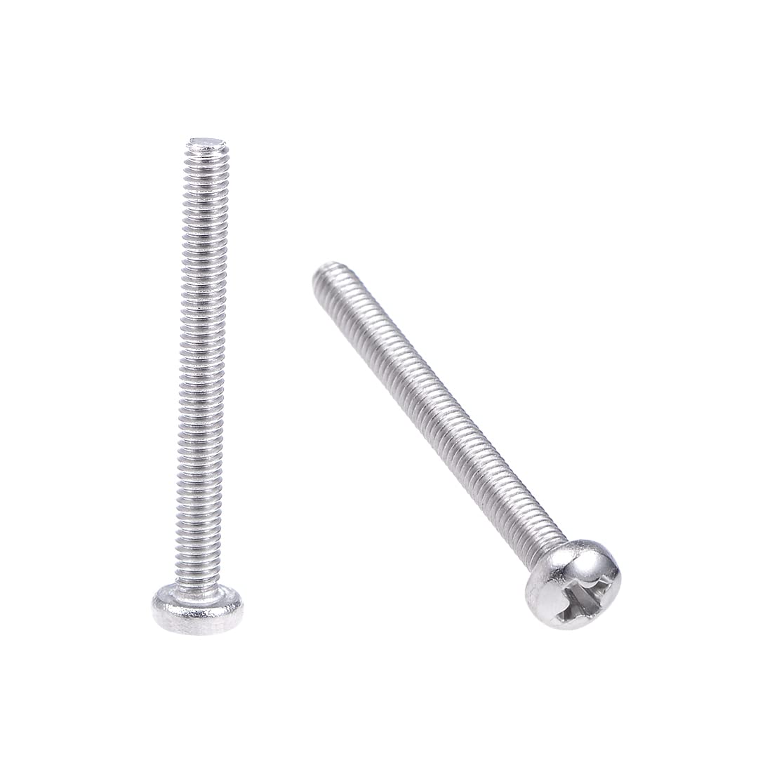 sourcing map M2x25mm Machine Screws Pan Phillips Cross Head Screw 304 Stainless Steel Fasteners Bolts 100Pcs