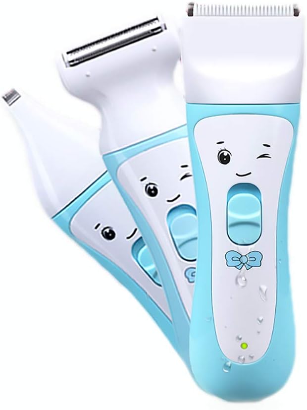 MAKE FINE 3 in 1 Multifunctional Baby Hair Clipper, Ultra Quiet Clippers for Kids, Waterproof Ceramic Baby Hair Clipper, Electric Rechargeable Hair Cutting Kit