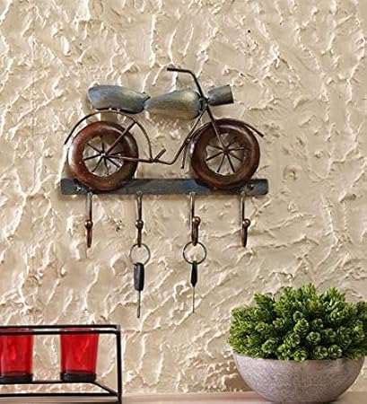 Buy Kraft Kulture Brown Iron Bike Hook Key Holder Wall Decor