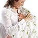 Swaddle Blanket (Premium Bamboo Muslin) 4 Pack + Bonuses: Stroller Clips & Baby Sleeping Guide By BabyVoice (White)